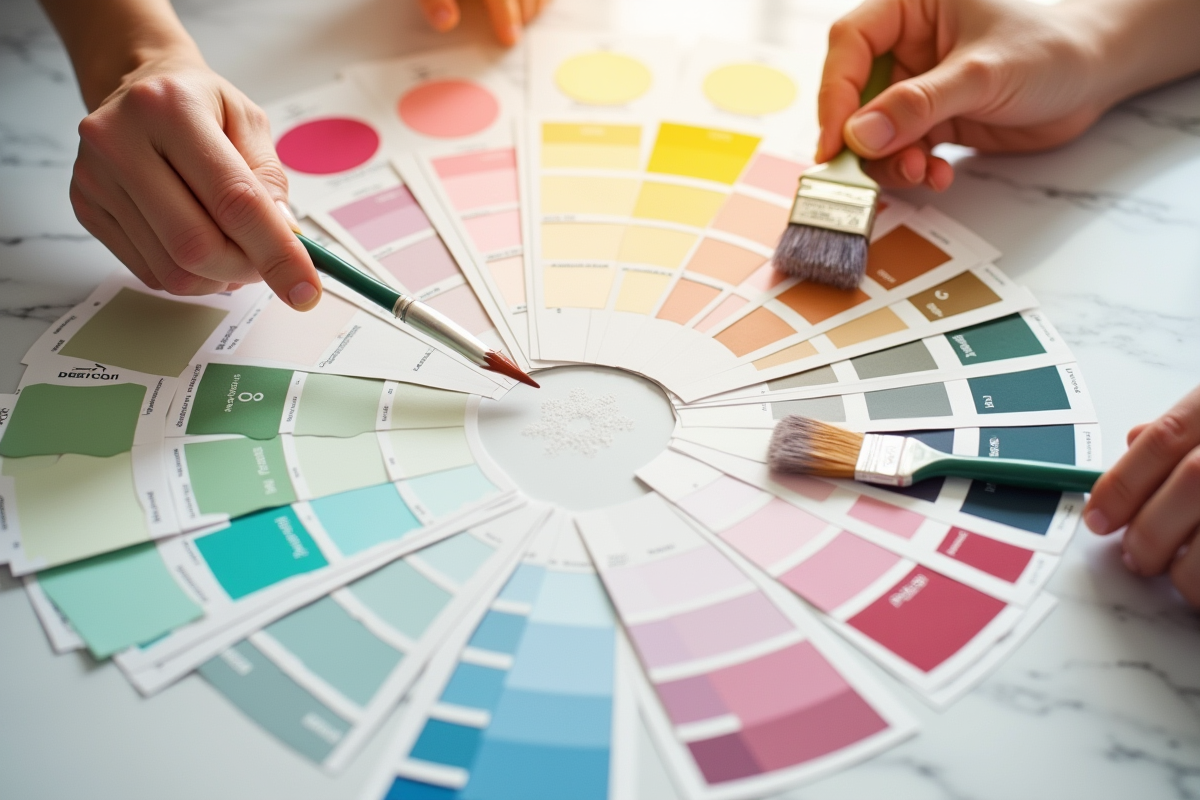 Echantillons de peinture et palettes de couleurs 2025
